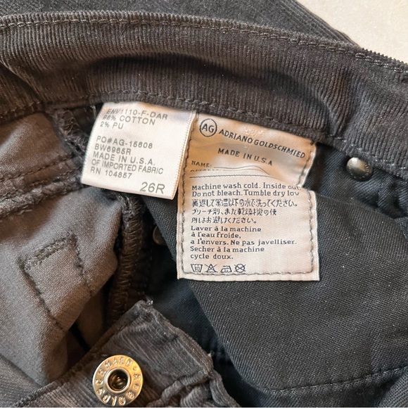 BNWT AG "THE STILT" CORDUROY CIGARETTE JEANS - Picture 9 of 12